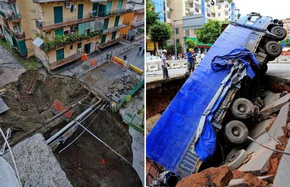 incredible photos of sinkholes around the world